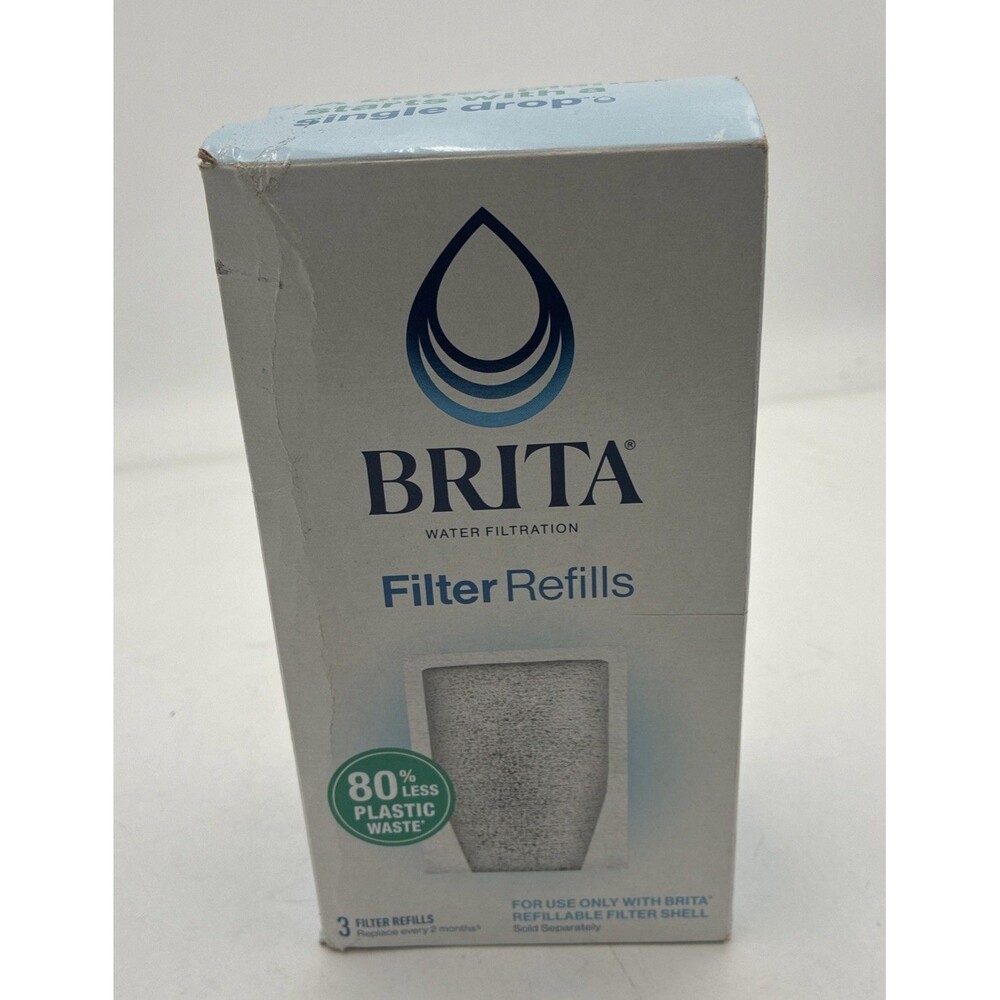 Brita Water Filtration Filter Refills 3 Refills Use Only with Brita